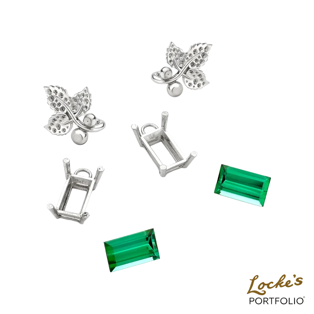 Asteria Winter Ivy Tourmaline & Diamond Drop Earrings — 5.61ct — view 4