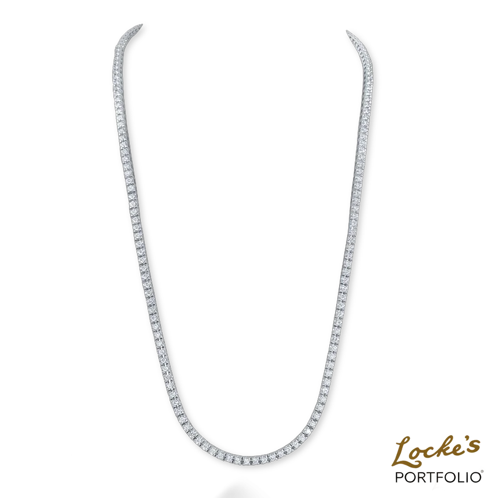 Solenne Diamond Tennis Necklace — 3.46ct — view 2