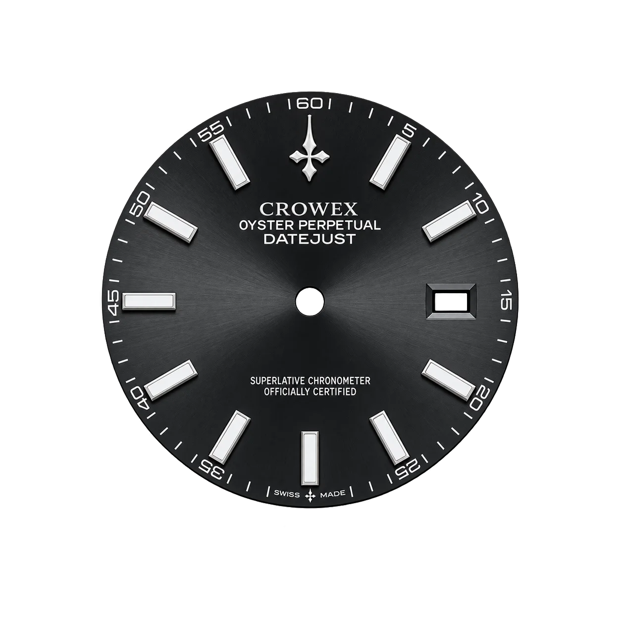 Bright black dial