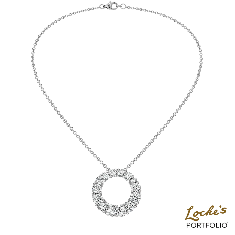 Solenne Eternal Diamond Circle Necklace — 2.75ct — view 2