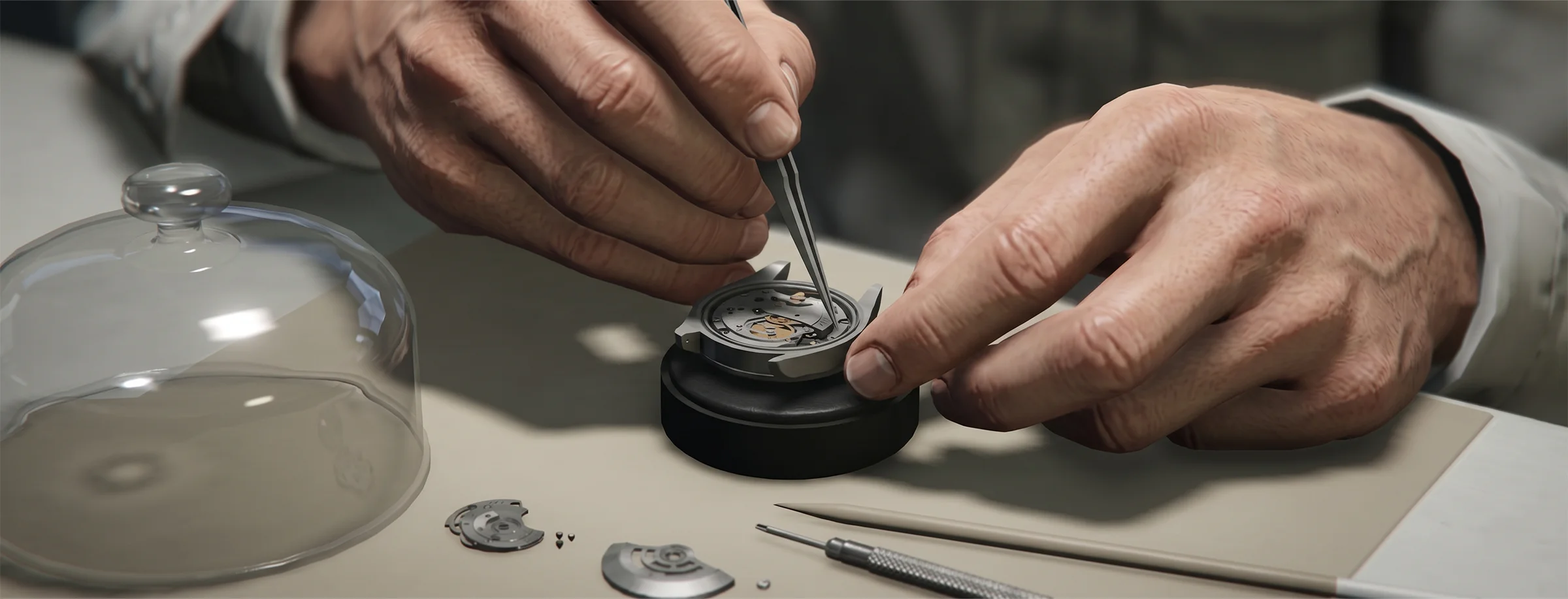 Crowex watchmaking detail