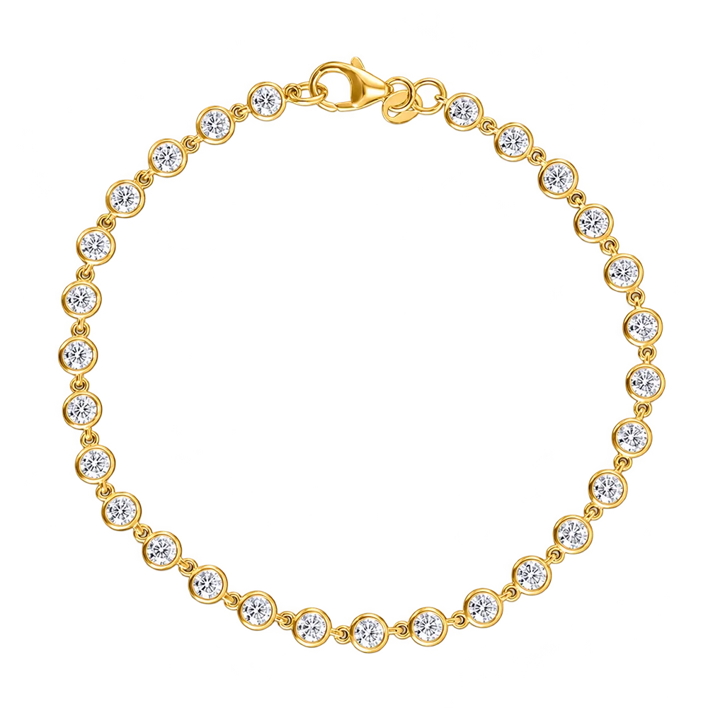 Solenne Diamond Bezel Tennis Bracelet — 2.49ct — view 2