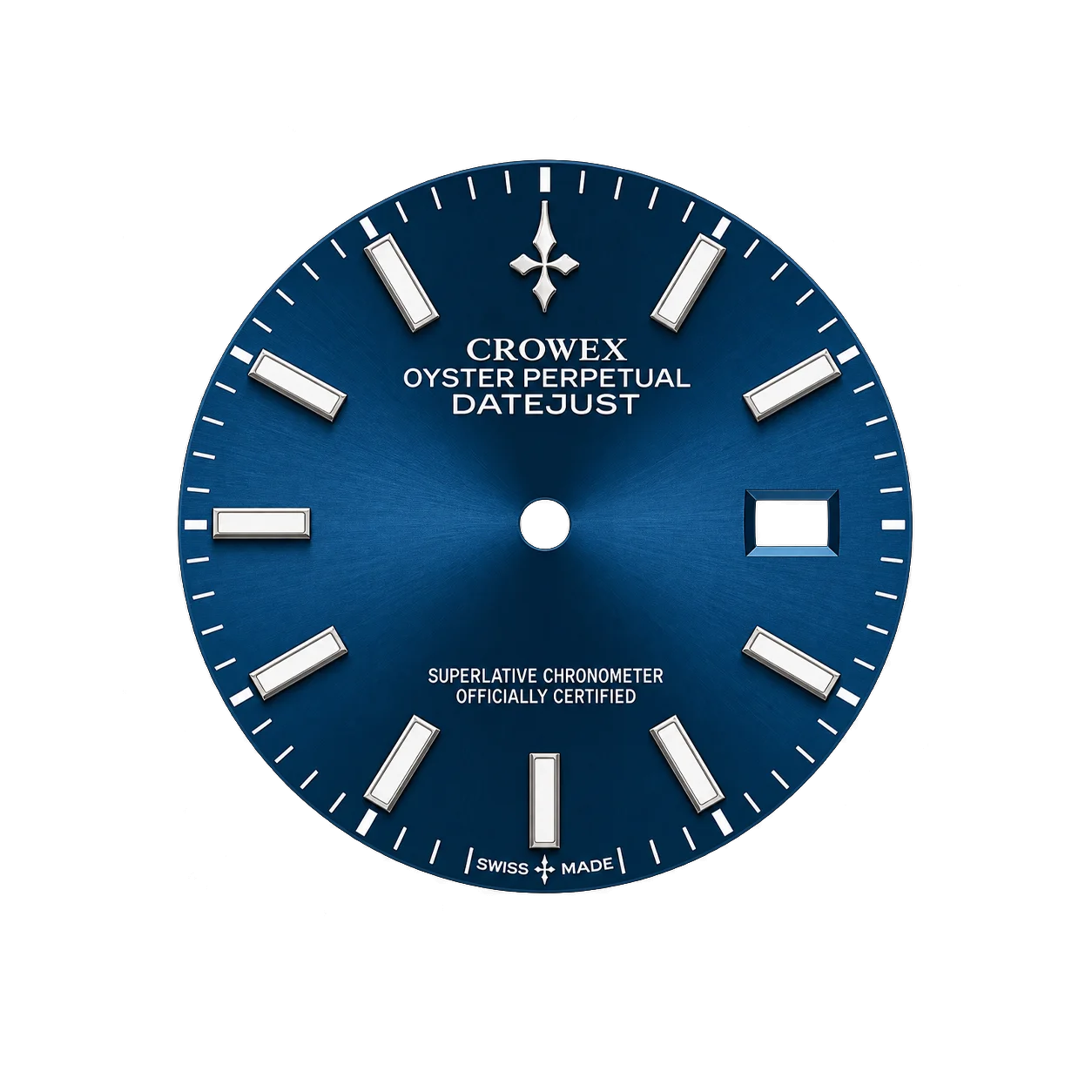 Bright blue dial