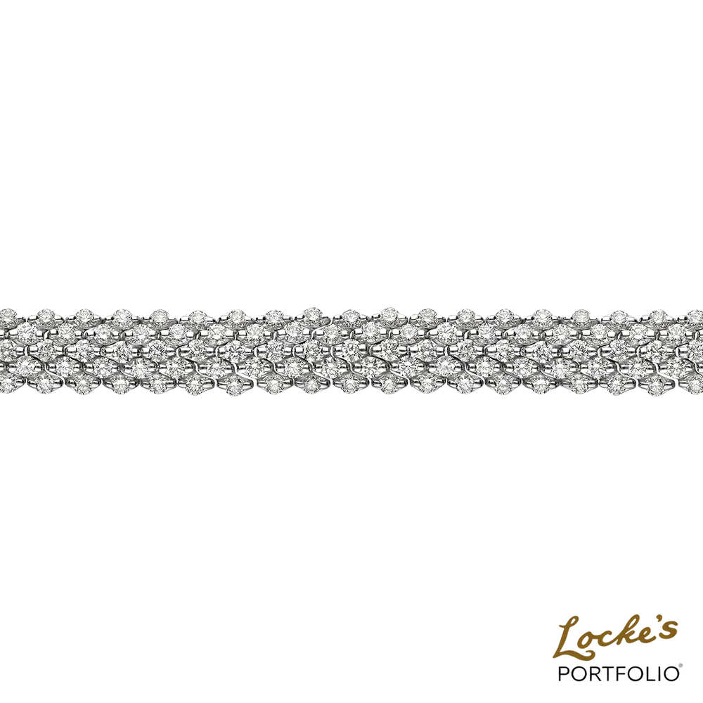 Sovereign Five-Row Diamond Bracelet — 4.20ct — view 2
