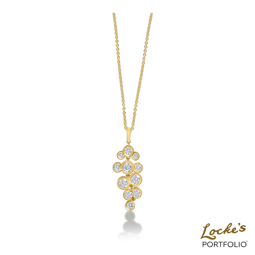 Asteria Diamond Cascade Pendant Necklace — 1.65ct — view 3